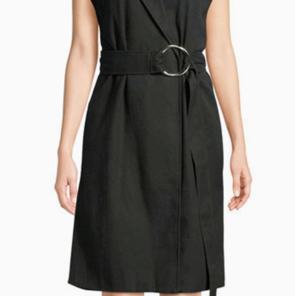 NWOT J.O.A. vest style dress in twill - Picture 1 of 5